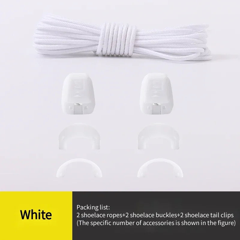 Fashion No Tie Shoelaces Outdoor Running Sneakers Laces Round Tennis Shoe Laces Without Ties Adult Kids Shoelace Shoes Accesorie