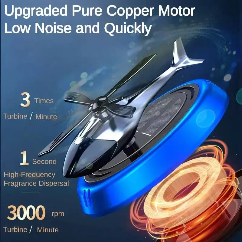 Solar Car Air Freshener Perfume Helicopter Decor Interior Decor Solar Car Rotating Aromatherapy Perfume