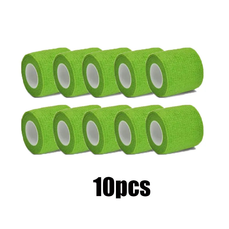 6/10/12pcs First Aid Self Adhesive Cohesive Elasticity Bandages Sports Tape For Wrist Ankle Sprains & Swelling Tattoo Cover