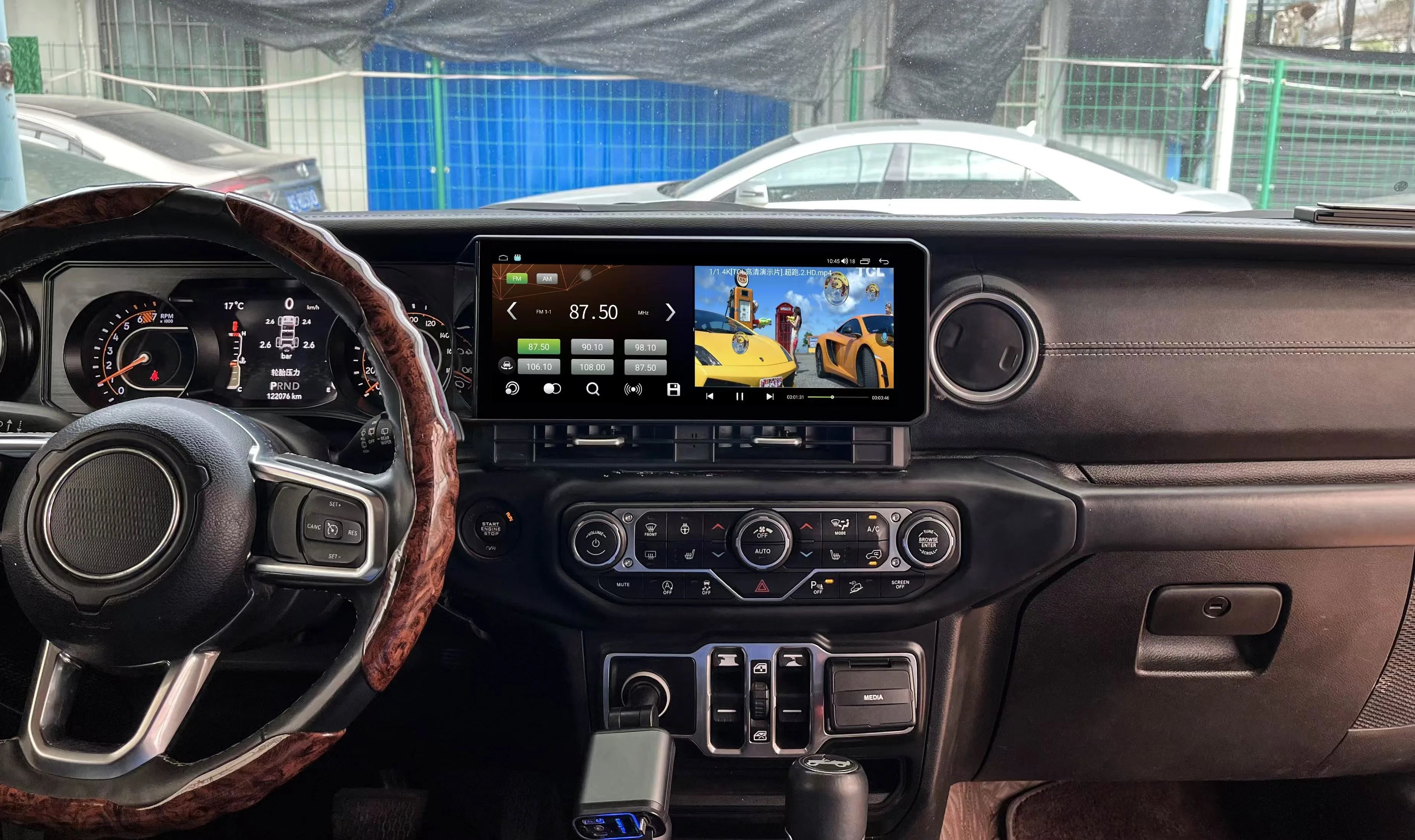 12.3" Android 14 CarPlay Auto Car Radio For Jeep Wrangler 2018-2022 Touch Screen Multimedia Stereo Player GPS Navi dsp Head Unit