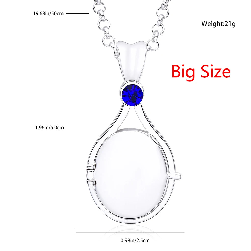 H2O Locket Pendant Necklace Mermaid Silver Color with Crystal Just Add Water Necklaces TV Movies Jewelry for Women Girls