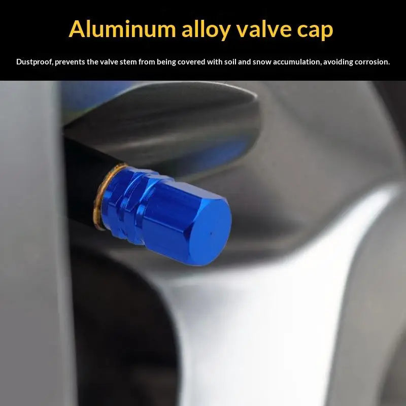 4pcs Aluminum Alloy Car Wheel Tire Valve Caps Tyre Rim Stem Covers Airdust Waterproof For Automobiles Motorcycles Trucks Bikes