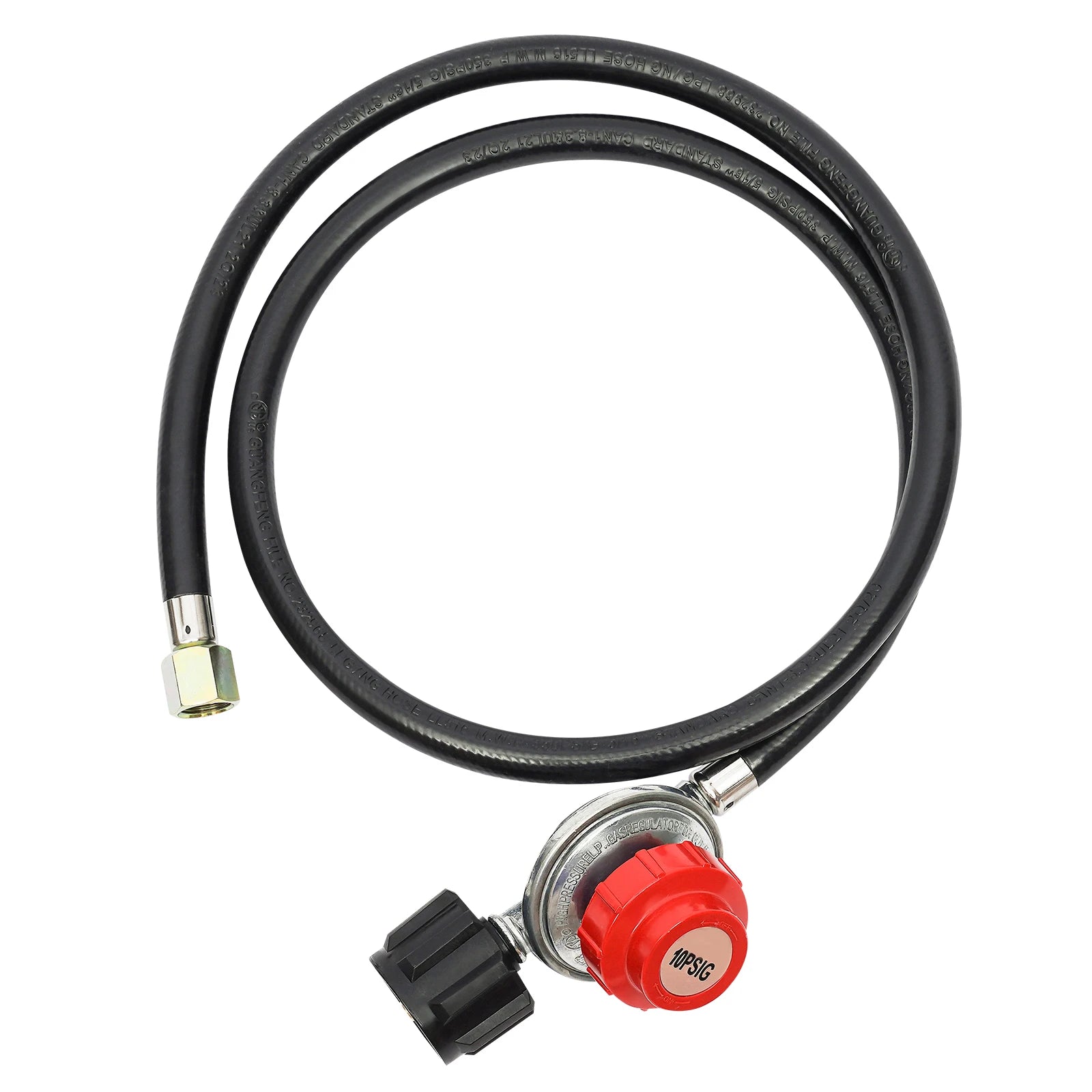 Outdoor Gas Stove Propane Cooker with Adjustable 0-10PSI，8000W Black Camping Portable Single Burner Stove