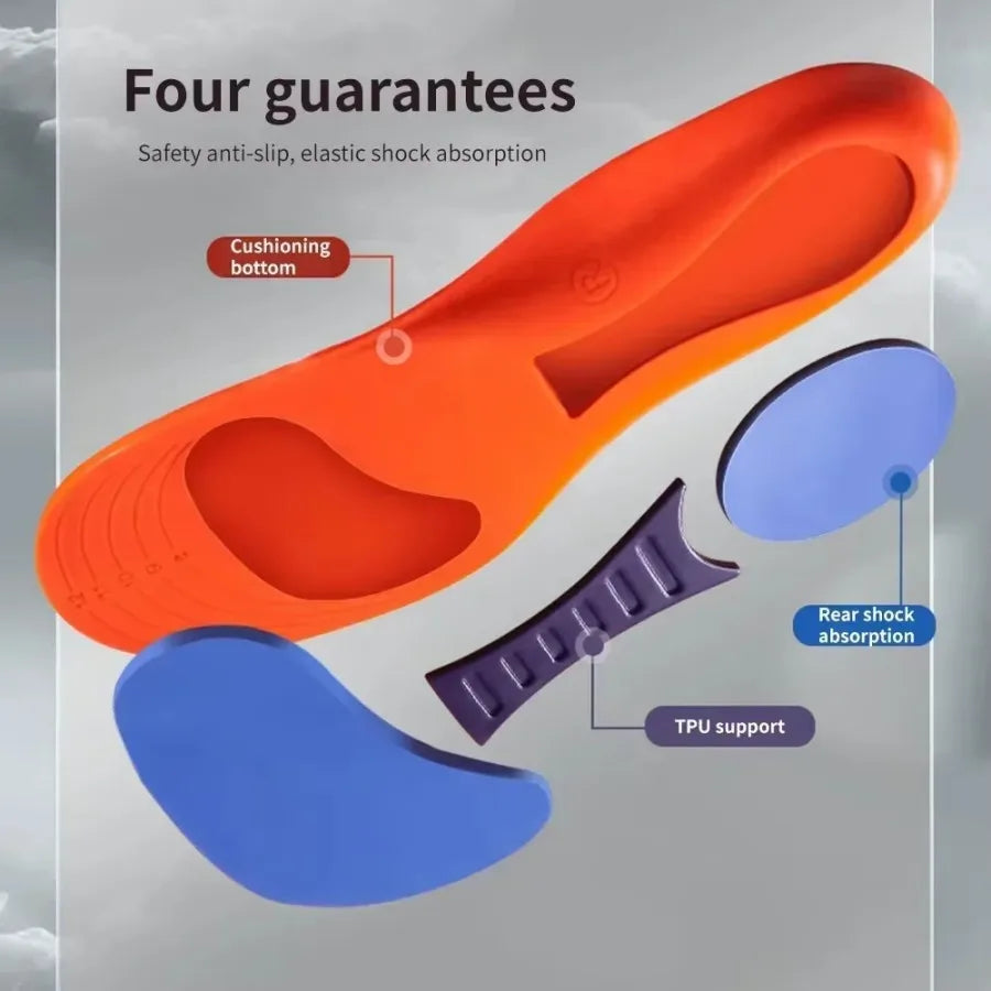 Sport Insoles for Shoes Sole Shock Absorption Deodorant Breathable Cushion Running Insoles for Feet Man Women Orthopedic Insoles