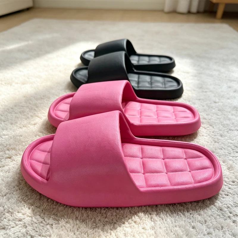 Man Fashion Slippers Solid Beach Sandals Summer Non Slip Lightweight Soft Unisex Slides Women Outdoor Indoor House Shoes