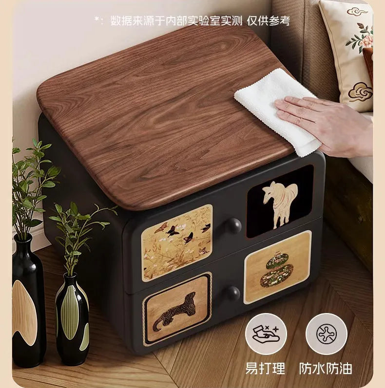 Simple Bedroom Bedside Table Luxury Nordic Storage Unique Drawers Bedside Table Trendy Organizer Mesa De Noche Home Furniture