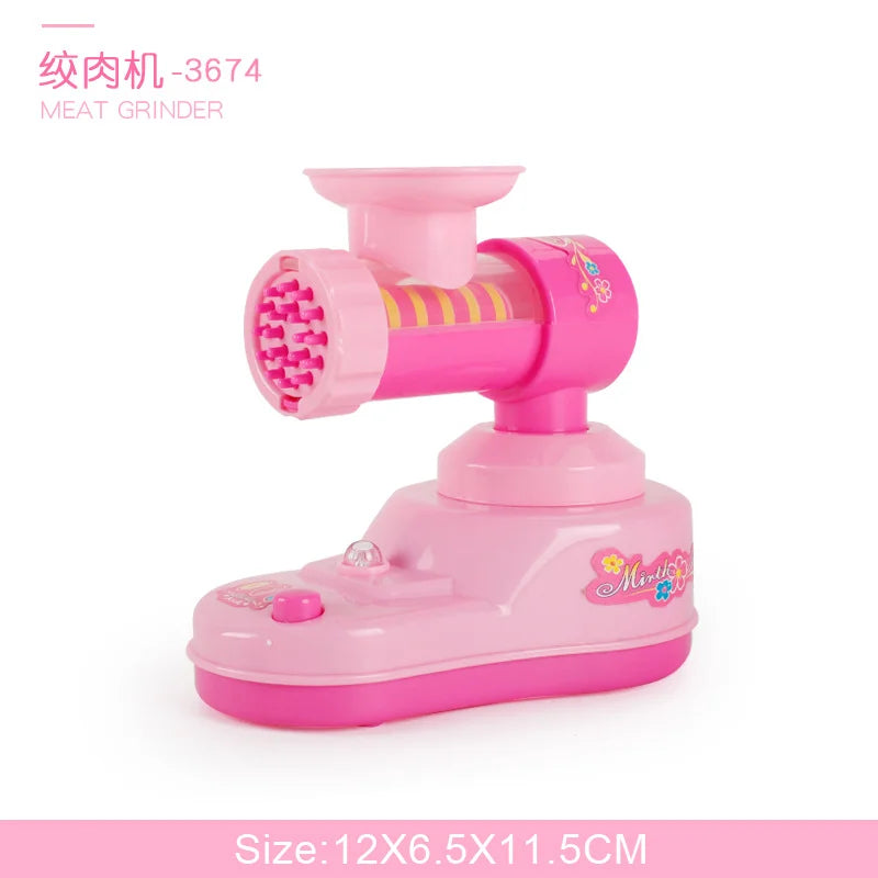 Kids Kitchen Play Simulation Home Appliances Toys Pretend Play Refrigerator Microwave Coffee Maker Kettle Hair Dryer for Childs