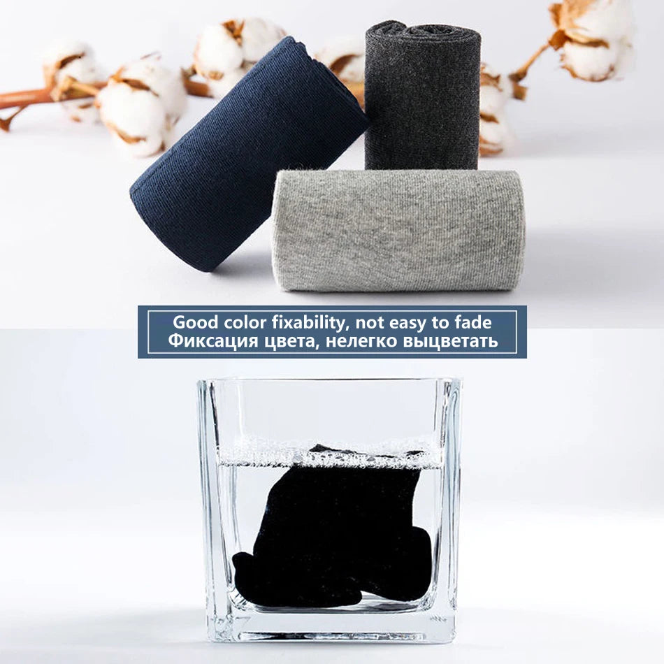 10 Pairs Men's Cotton Socks New Style Black Business Men Socks Soft Breathable Summer Winter for Male Socks Plus Size 38-47