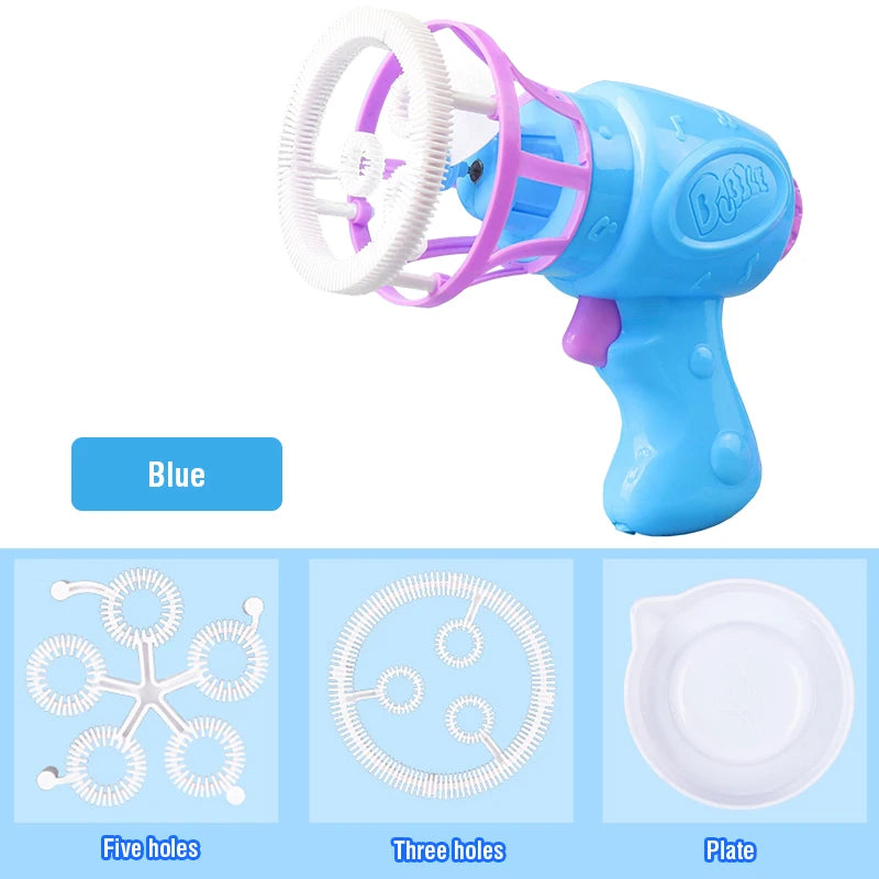 2 In 1 Large Bubbles Dinosaur Soap Bubble Electric Gun Toy Children's Outdoor Party Interactive Games for Kids Boys Girls Kids