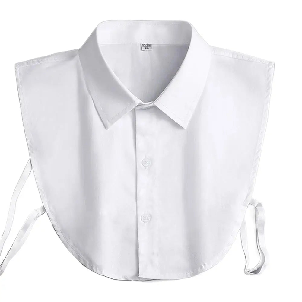 Fake Collar Detachable Collar for Women Girls Shirts Dickey Half False Blouse Dickey Tops Solid Color False Collar White/Black