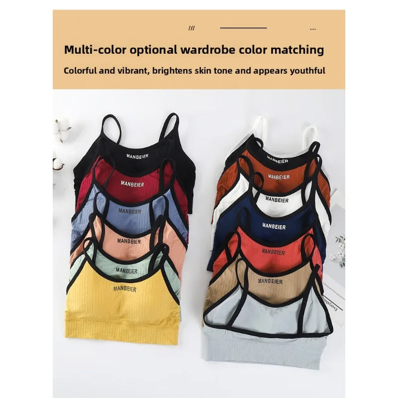 New Sports Bra for Women Gym Sexy Crop Top Bra Women Cotton Underwear Soft Comfort Tube Tops Female Brassiere Tops for Girls