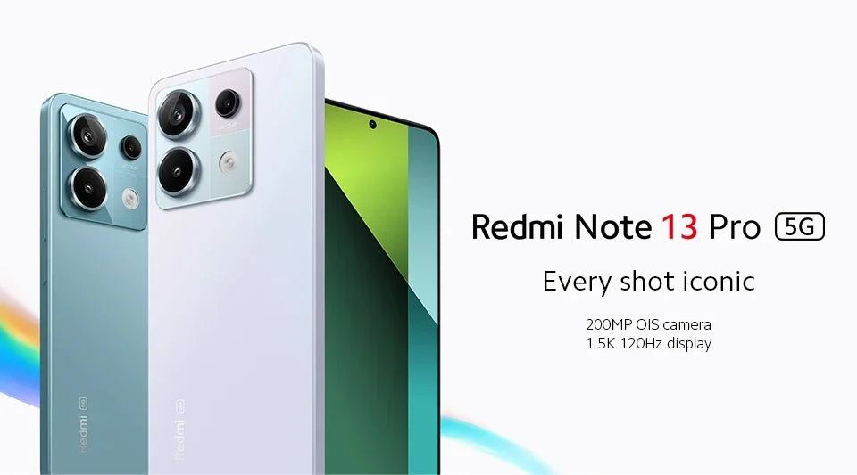 Global Firmware Xiaomi Redmi Note 13 Pro 5G Smartphone 128GB/256GB ROM Snapdragon 7s Gen 2 67W Turbo Used Phones no charger