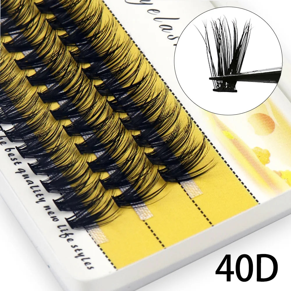 20D/30D Mink Eyelashes Cluster 1 Box/60 Bundles Russia Natural Lashes 3D Individual Eyelash Extension Lashes Makeup Wholesale