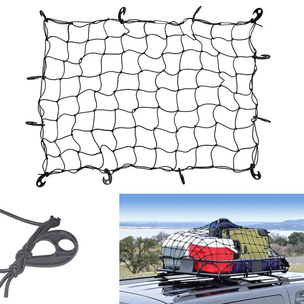 120x90cm Car Roof Rack Luggage Carrier Cargo Net Grid Mesh Roof Rack Net Interior Ceiling Cargo For Pickup Truck SUV Roof