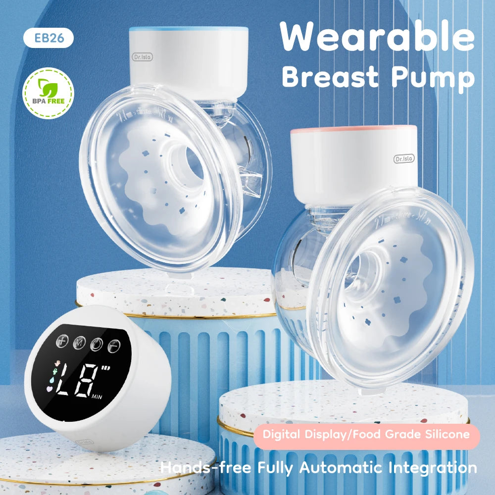 MAMIJOY Electric Breast Pumps With 19/24mm Flange Portable Hands Free Wearable Breast Pump Silent Comfort Breast Milk Extractor