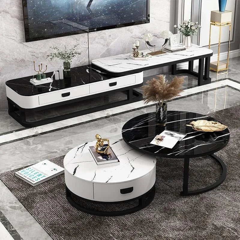 Frame Aesthetic Coffee Table Round Unique Floor Display Coffee Table Round Big Mesa Centro Salon Furniture Accessories