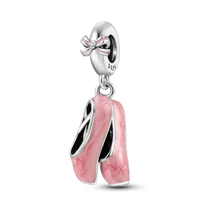 MULA Pink 925 Sterling Silver Charms Pendant Perfume Dreamcatcher Heart Love Beaded Fit Original Bracelet Women DIY Jewelry Gift