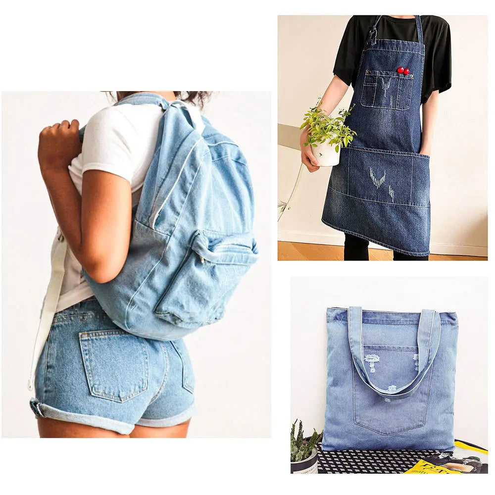 90x145cm Thin Denim Pure Cotton Fabric Solid Blue Handmade Needlework Material for Man Women Jacket Clothes Couture Accessories