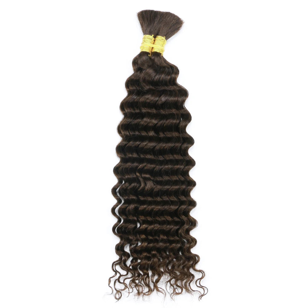 Human Braiding Hair Deep Wave Bulk Human Hair 100g No Weft Human Hair Bundles Micro Human Braiding Hair for Boho Braids