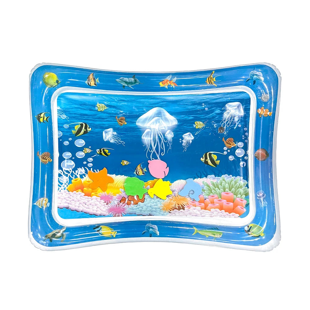 1pc Inflatable PVC Baby Playing Water Mat White Jellyfish Toddler Pad Kids Early Education Activity Toys Mat Cushion Kids Gift