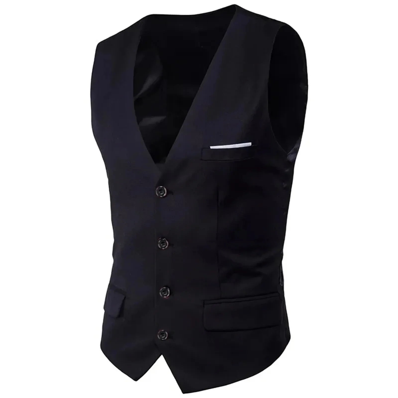 High Quality Men Suit Vest Waistcoat Business Casual Slim Groom Groomsman Wedding Men's Dress Blazer Vests Formal Party Dress