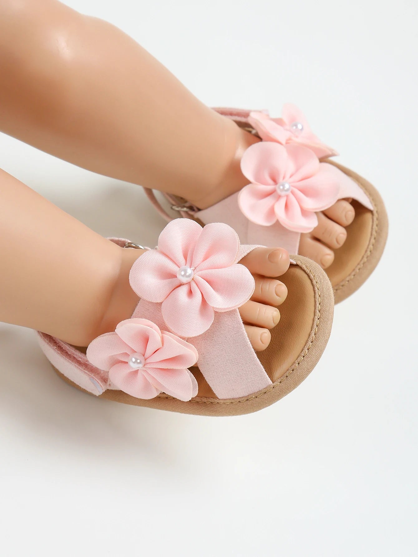 Baby Summer Sandals, PU Non-Slip Soles, Soft Flat Shoes for Infants, Suitable for Learning to Walk Indoors and Outdoors.