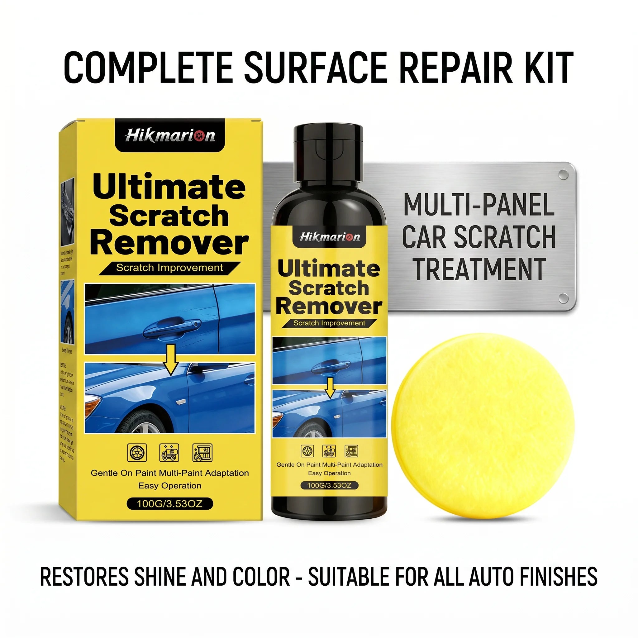 Car Scratch Repair Kit Polishing and Restoration Set for Light Scratches, Swirl Marks Scratch Remover Auto Body Maintenance