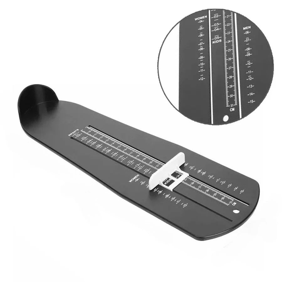 Family Foot Measuring Ruler, US Standard Shoe Sizing Device, Universal Feet Size Measurer for Infants, Kids, Men, Women & All Ad