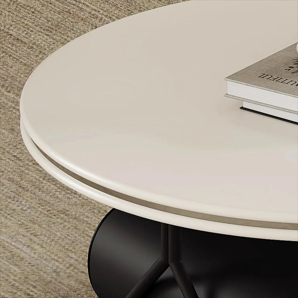 Round Luxury Coffee Table Corner Designer Cool Minimalist Tables Books Premium Mesas De Centro Para Sala Home Furniture