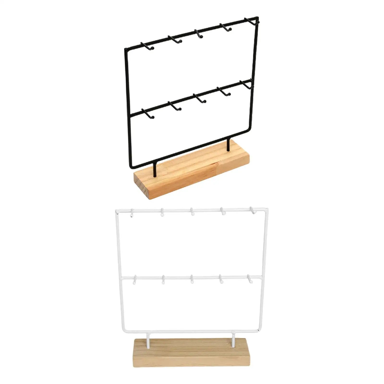 Jewelry Display Rack with 10 Hooks Earrings Organizer Jewelry Organizer for Earring Cards Pendants Bracelet Ring Hanging