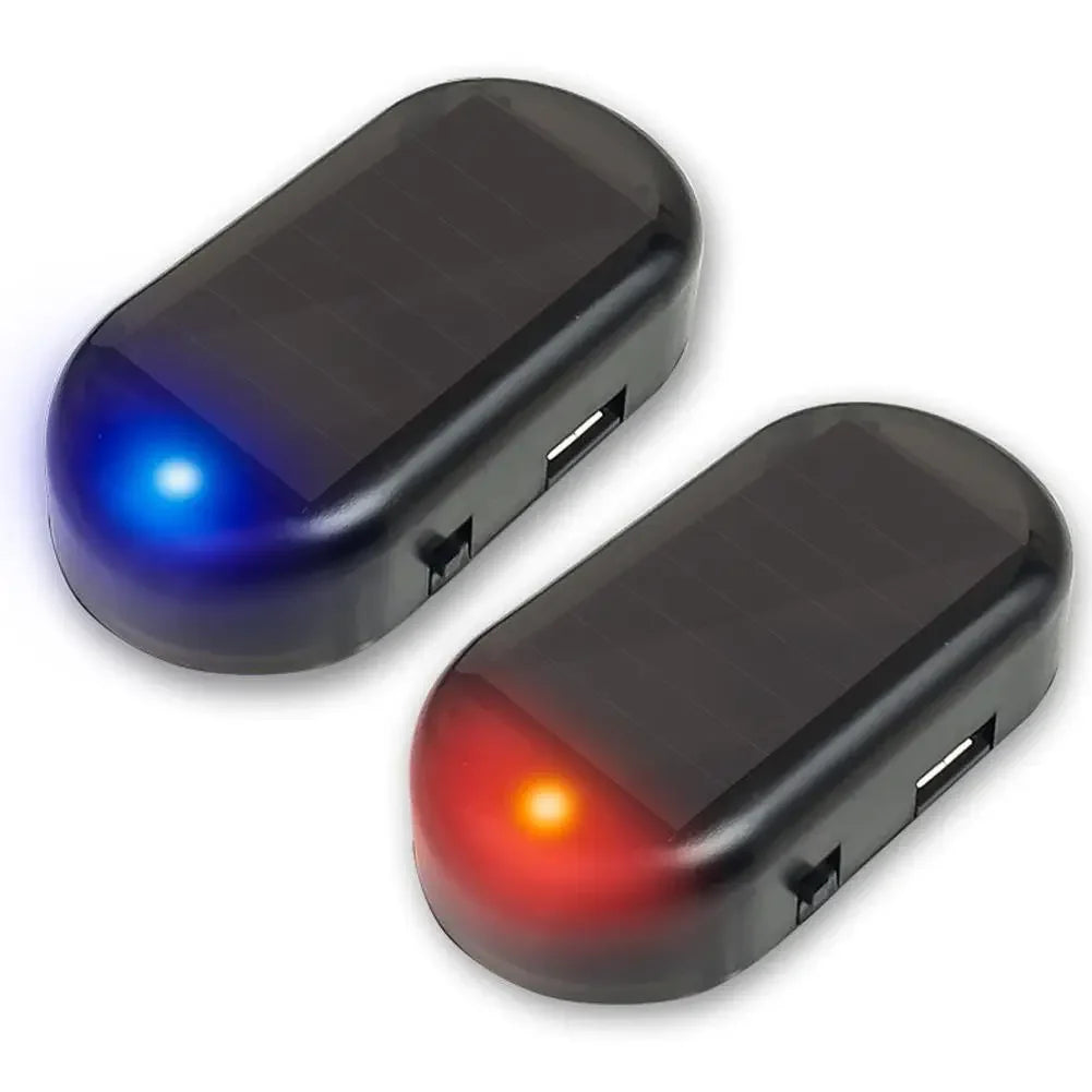 1Pcs Solar Powered LED Fake Car Alarm Simulated Dummy Security Light Wireless Flashing Anti-Theft Warning Caution Lamp for Auto