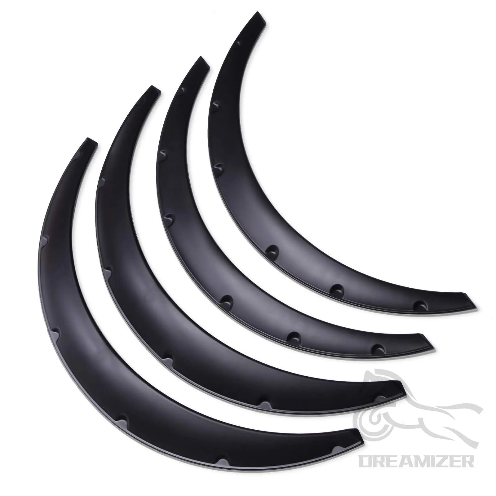 4Pcs 2 Size Universal Flexible Car Mudguards Mud Splash Guards Mud Flaps Fender Flares Extra Wide Body Wheel Arches