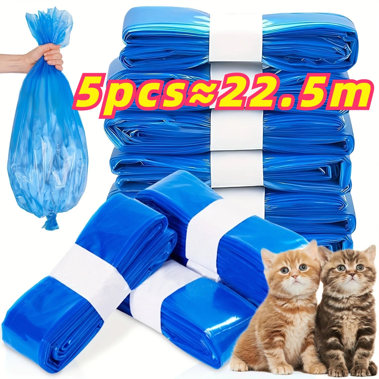 5pcs 22.5m Thickened Deodorizing Diaper Pail Refill Cores for Diapers Pet Waste Universal Fit Tommee Tippee Most Pails