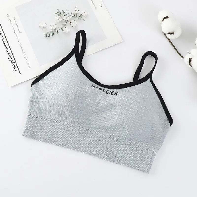 New Sports Bra for Women Gym Sexy Crop Top Bra Women Cotton Underwear Soft Comfort Tube Tops Female Brassiere Tops for Girls