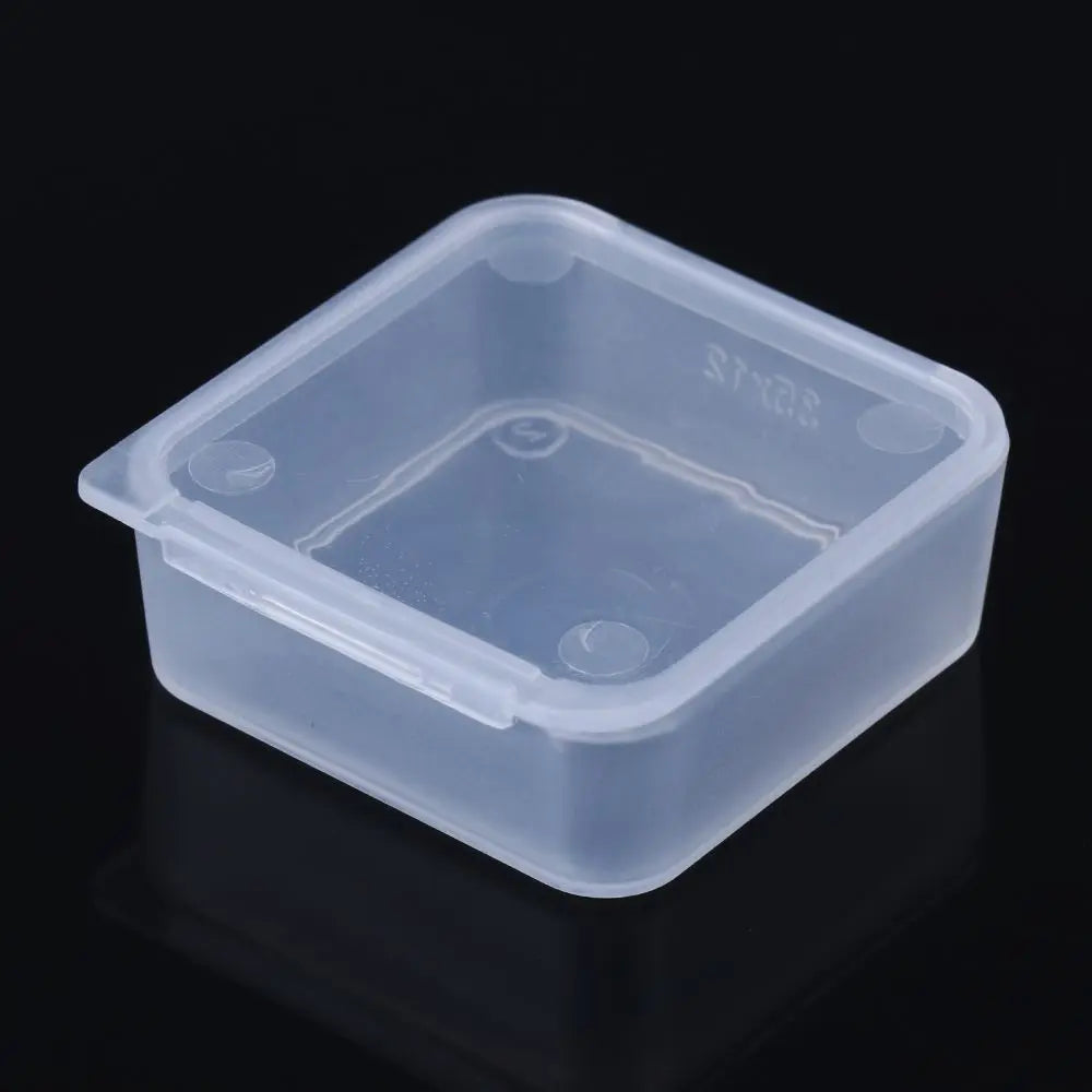 1Pcs Plastic Transparent Storage Box Small Items Sundries Jewelry Organizer Case Beads Container Pill Chip Box Tools Accessories