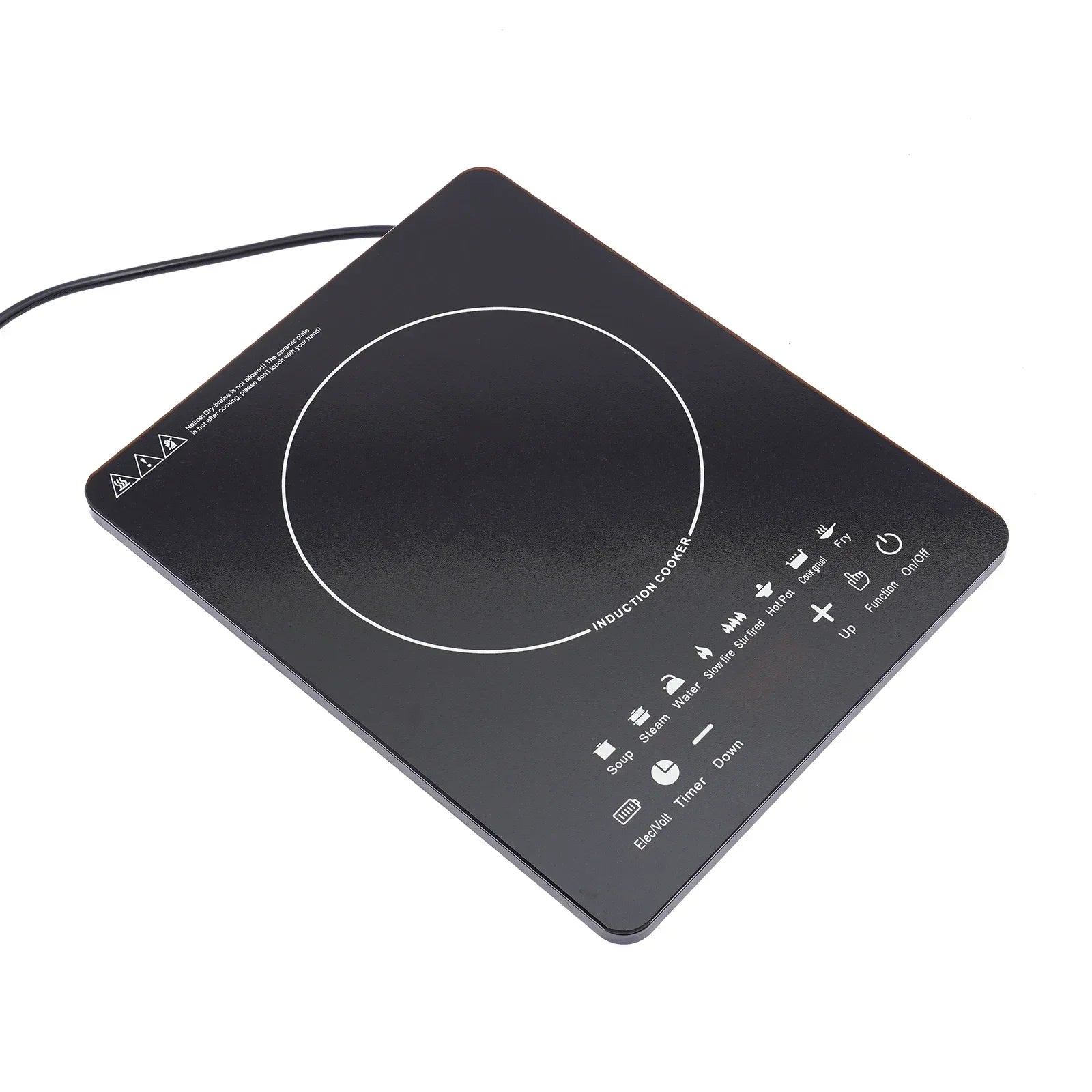 Electric Induction Cooktop, 8 Gears Power Levels Hot Plate, Induction Cooker With Timer, Warm-Keeping, Pre-Setting 750W Portable Electric Stove for Home Kitchens and RVs