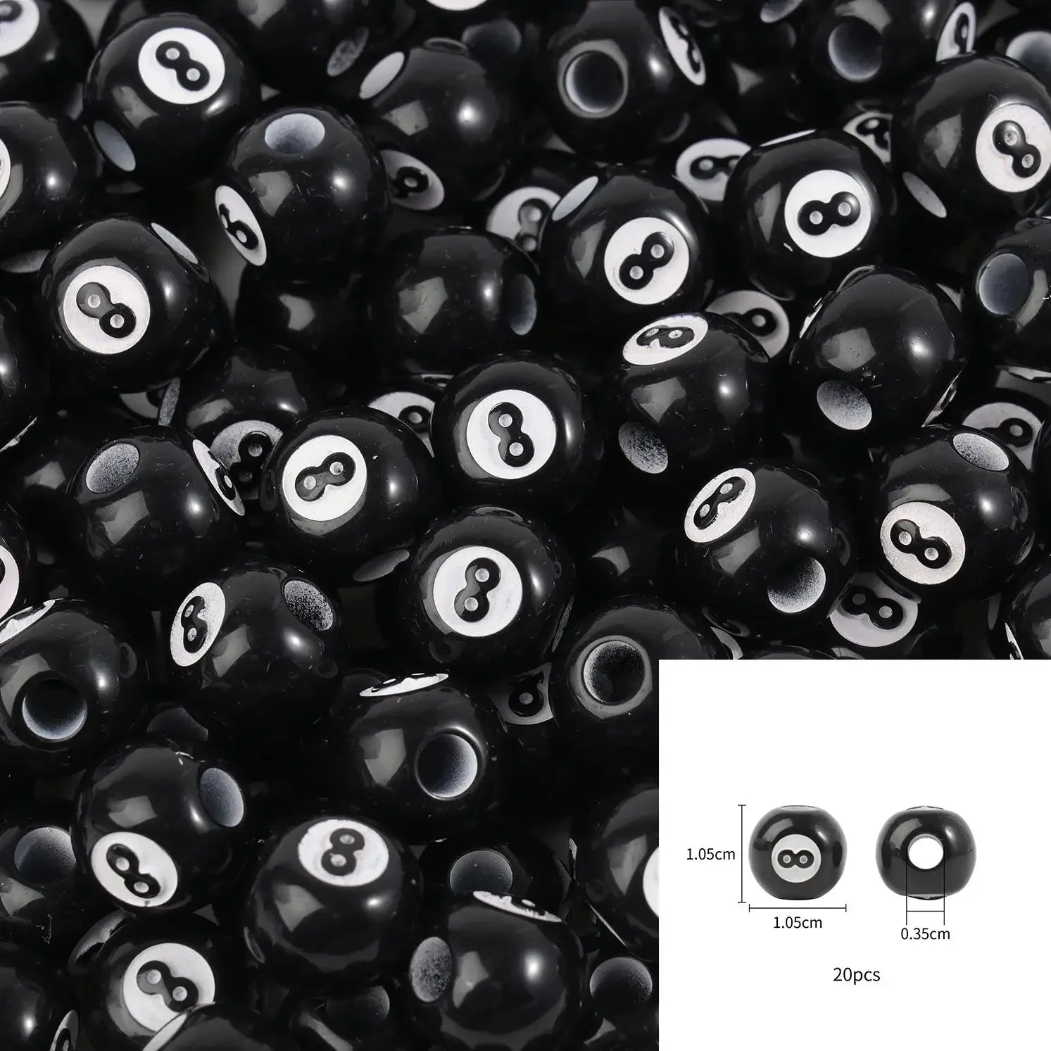 20/50Pcs Sport Basketball Baseball Tennis Beads Spacer Acrylic Beads For Making Bracelet Necklace DIY Craft Jewelry Supplies