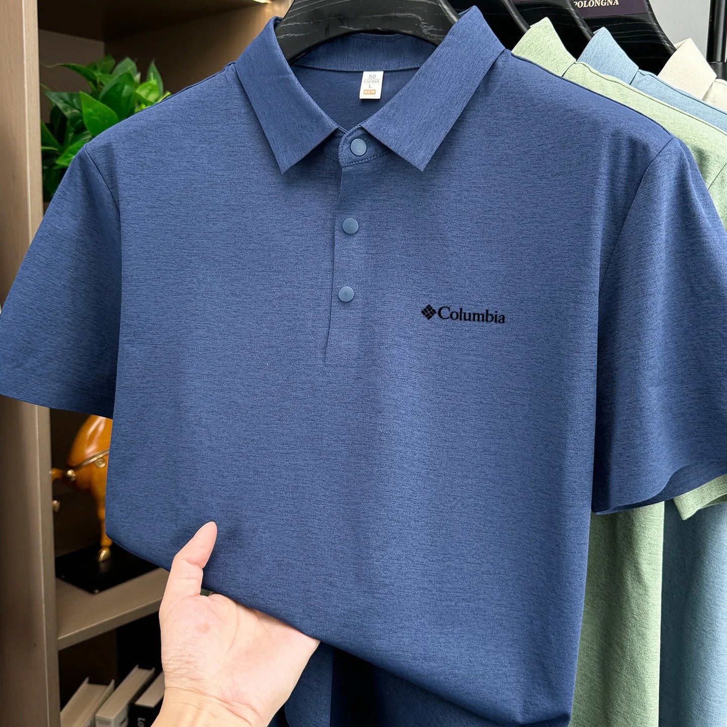 High end brand polo shirt classic letter embroidery men's short sleeved comfortable breathable and casual 2026 summer new Tshirt