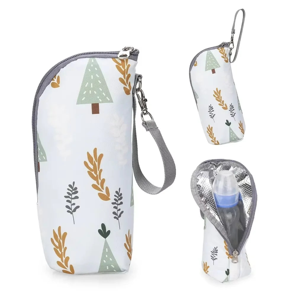 Baby Bottle Insulation Bag Universal Aluminum Film Portable Zipper Drink Baby Winter Travel Storage Bag Cup Cover