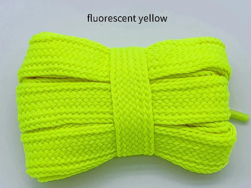 New 2cm wide fashion laces men and women sneakers flat shoes casual shoes lace length 100/120/140/160cm shoelace 18 color