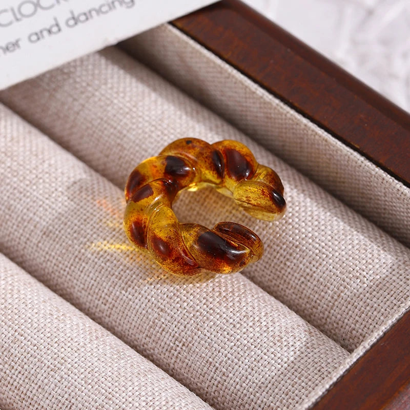 1 Piece Round Leopard Print Ear Clips Earrings For Women C Shape No Piercing Fake Cartilage Ear Cuff Female Jewelry Accessories