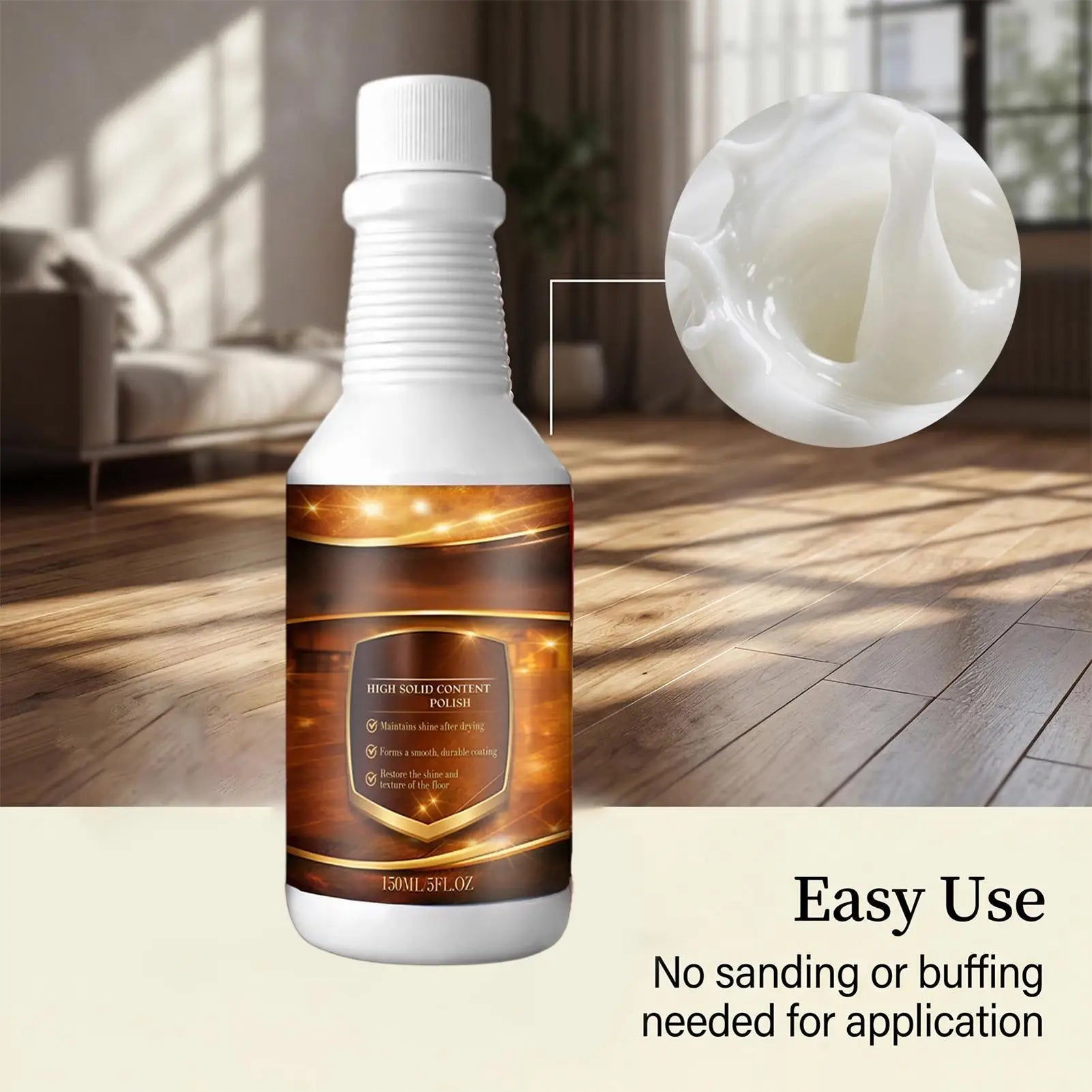 150ml Floor Restore Solution liquid Flooring Renewal Agent Wood Floor Polishing Care for Home Apartment Dormitory Living Room