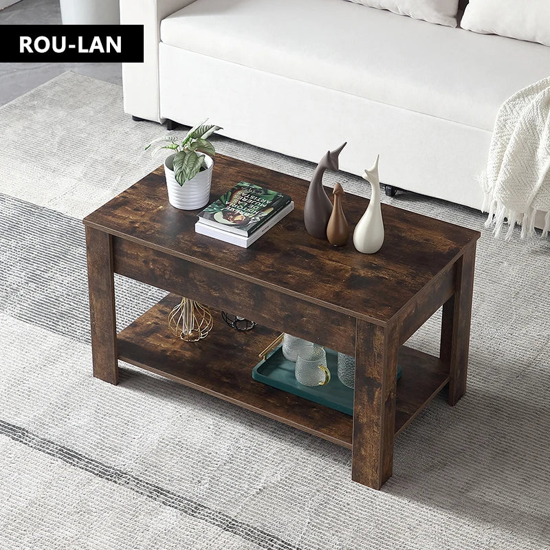 Small Modern Coffee Tables with Storage for Living Room Wood Lift Top Center Table Farmhouse