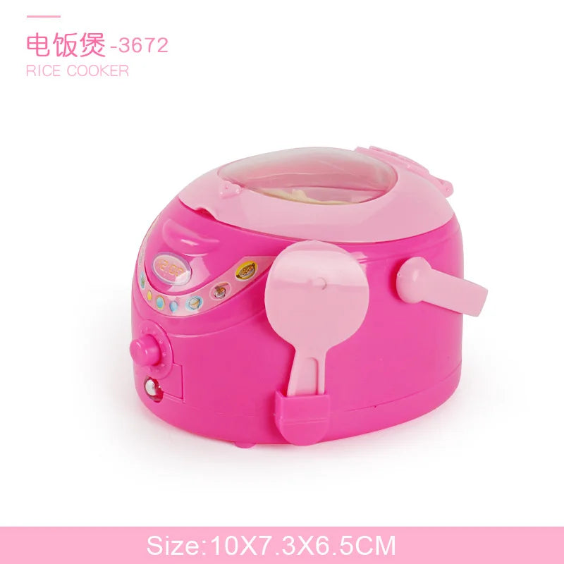 Kids Kitchen Play Simulation Home Appliances Toys Pretend Play Refrigerator Microwave Coffee Maker Kettle Hair Dryer for Childs