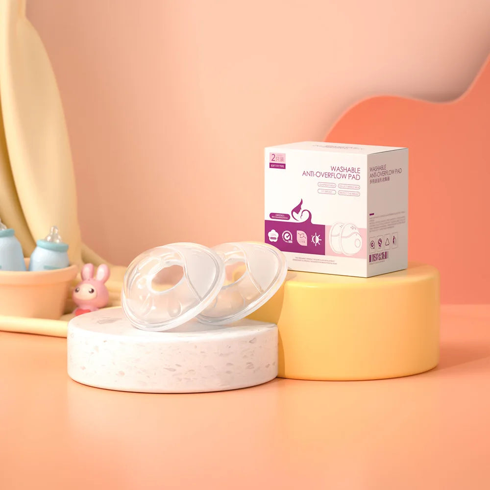 2Pcs Breast Milk Collector Silicone Baby  Breast pump Saver Collector Anti-leakage Milk Reusable Protect Sore Nipples BPA FREE