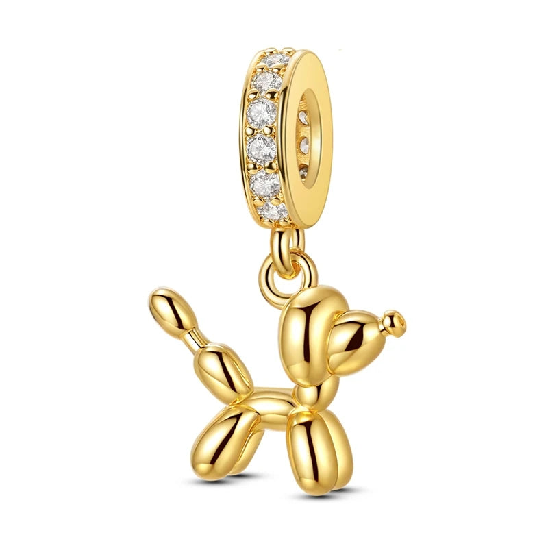 Hot Sales 925 Sterling Silver Golden Series Charms Beads Cross Devil's Eye Bow Charms Pendant Fit Original Bracelet DIY Jewelry