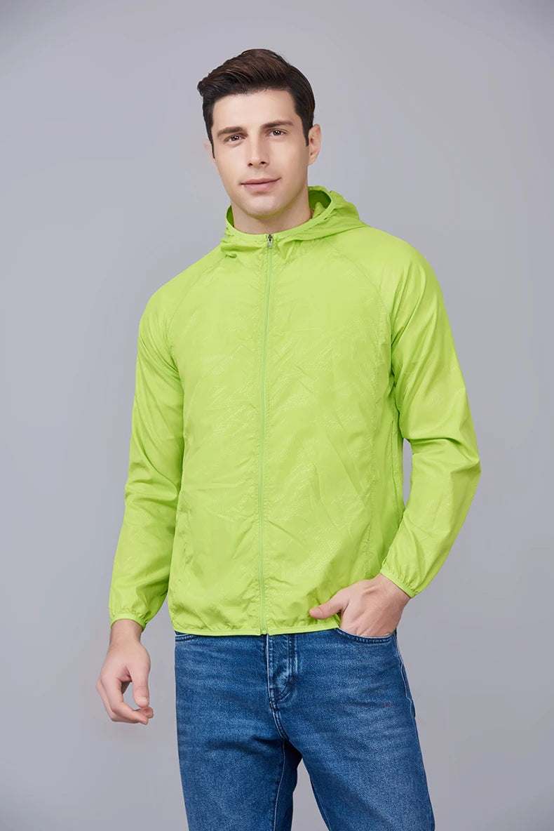 JNLN Unisex Hiking Jacket Men Women Waterproof Quick Dry Camping Windbreaker Outdoor Trekking Fishing Rain Coat Anti UV Clothes