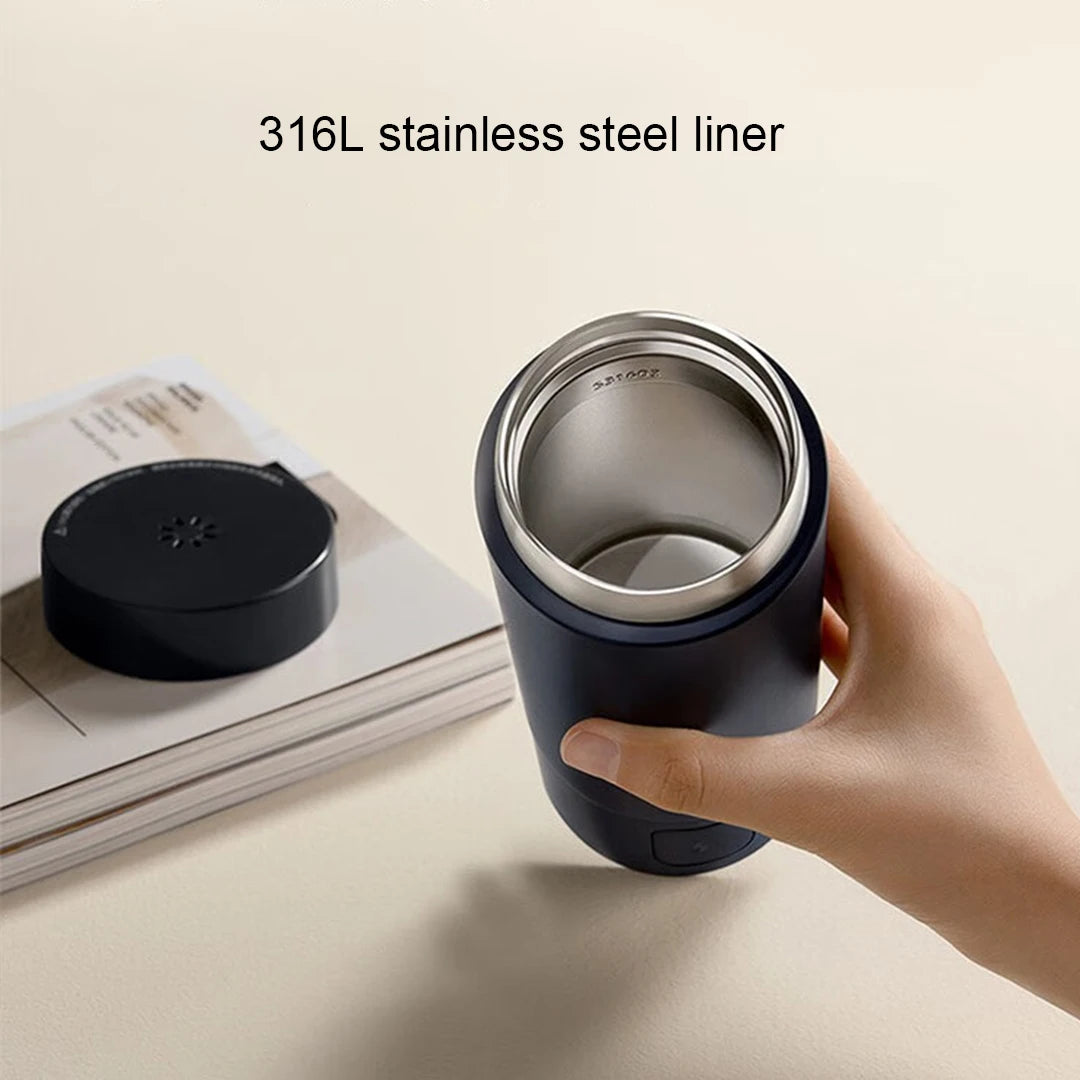XIAOMI Mijia Portable Electric Kettle 2, 350ml Travel Water Boiler & Insulate Cup 2 in 1, 6 Temperature, 300W for Hotel Dorm