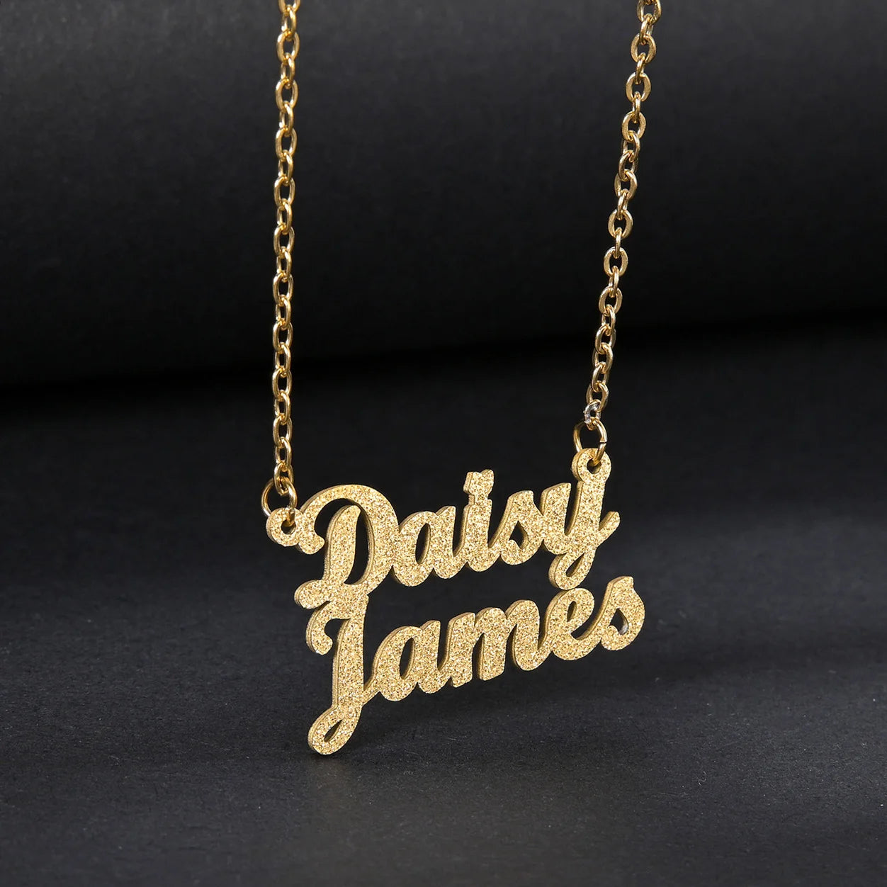 Atoztide Personalized Custom 2 Names Pendant Necklace for Women Stainless Steel Stone Heart Fashion Christmas Jewelry Gift