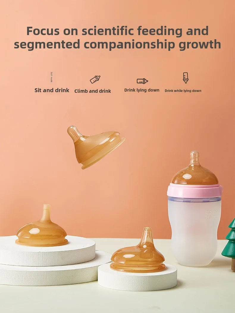 1 Pc 7cm Wide Big Mouth Nipple Pacifier 100% Bpa Free Spoon Straw Nipple Head Gravity Ball Replacement Head For Baby Milk Bottle